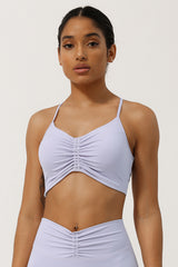 Women'S Pleated Cross Back Sport Bra