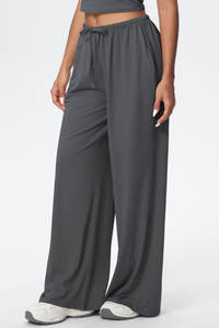 Women’s Drawstring Loose-Fit Athletic Wide-Leg Pants
