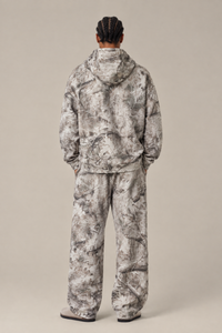 Men's Loungewear Sets:Tree Branch Camo Hoodie & Casual Pants