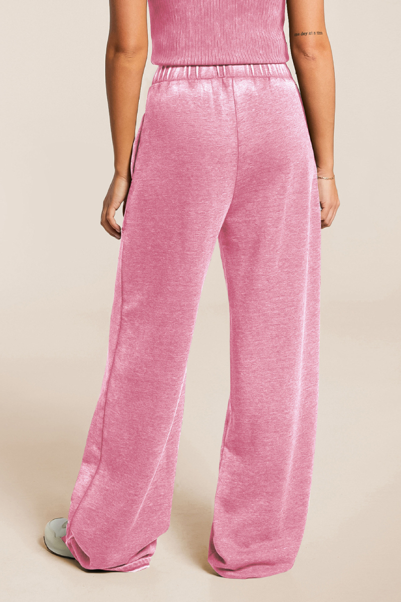 High-waisted, machine-washable long pants