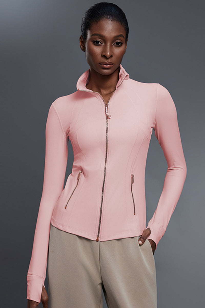 Women Slim-Fit Stretch Yoga Cycling Running Workout Jacket