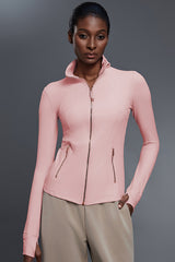Women Slim-Fit Stretch Yoga Cycling Running Workout Jacket