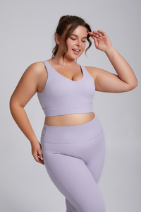 Plus Women's Thin-Strap Sports Bra & Butt-Lifting Yoga Leggings Set