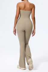 Women's Halter Neck Flared Leg Jumpsuit