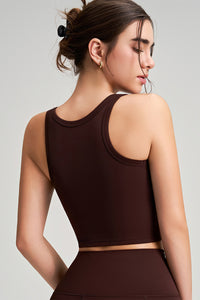 Women Fixed-Cup Medium-Support Quick-Dry Workout Sports Bra