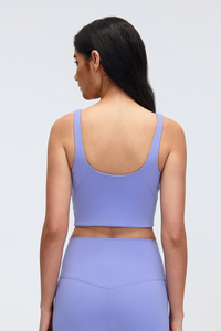 Women's V-Neck Wide Strap Beautiful Back Sports Yoga Bra