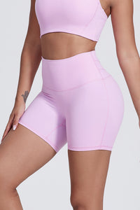 Women'S Fitness Yoga Lines Hip Tight Shorts