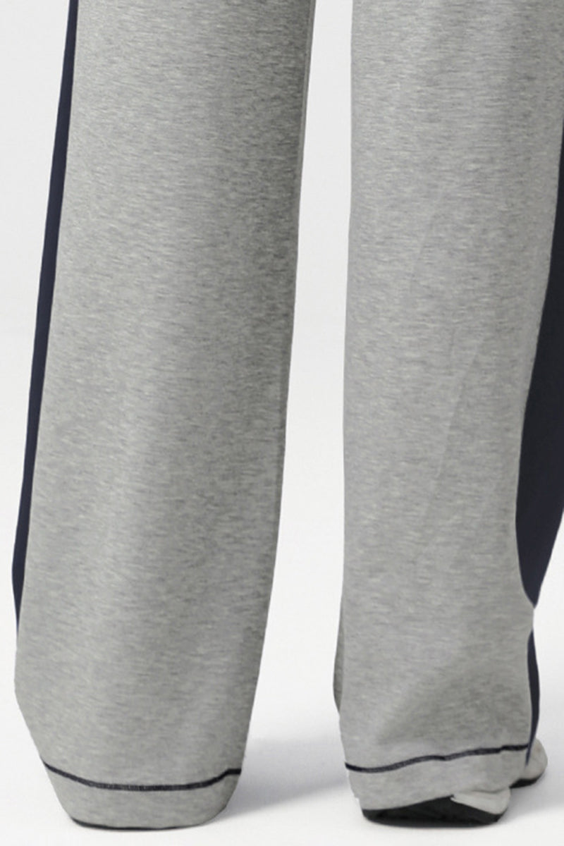 Women High-Waist Color-Block Wide-Leg Yoga Lounge Pants