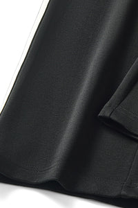 Unisex Wide-Leg Stripe Patchwork Pants