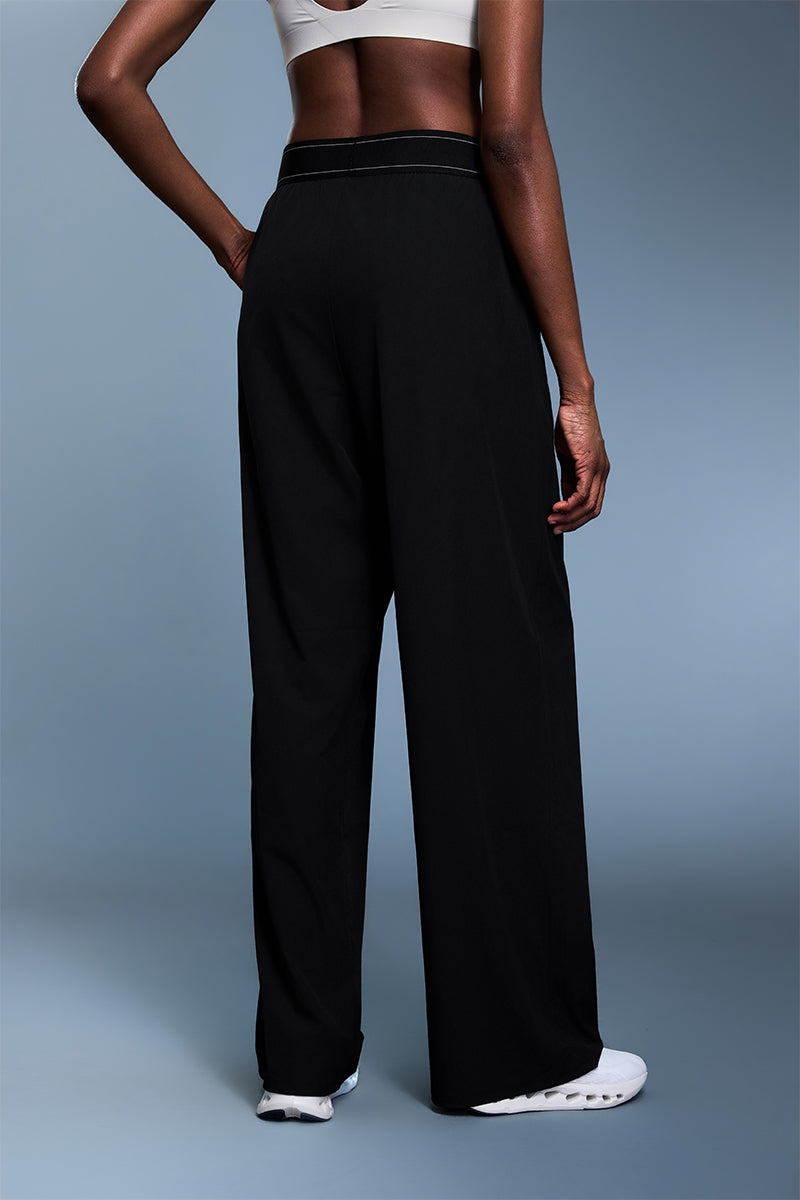 Women High Waist Wide Leg Four Way Stretch Workout Pants
