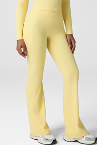 Women's Athletic High-Waist Side Pocket Yoga Flared Pants