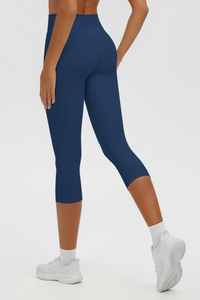 Women's Athletic Brushed High Waist Capri Yoga Leggings