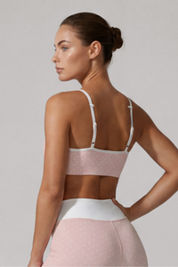 Women's Polka Dot AdjustableThin Strap Sports Bra
