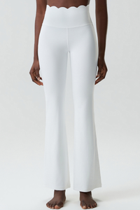Women's Petal Hem Solid Flared  Yoga Pants