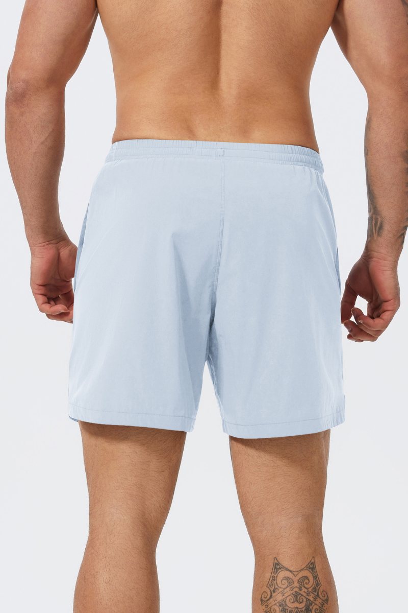 Men's Solid Quick-Dry Breathable Drawstring Sports Shorts