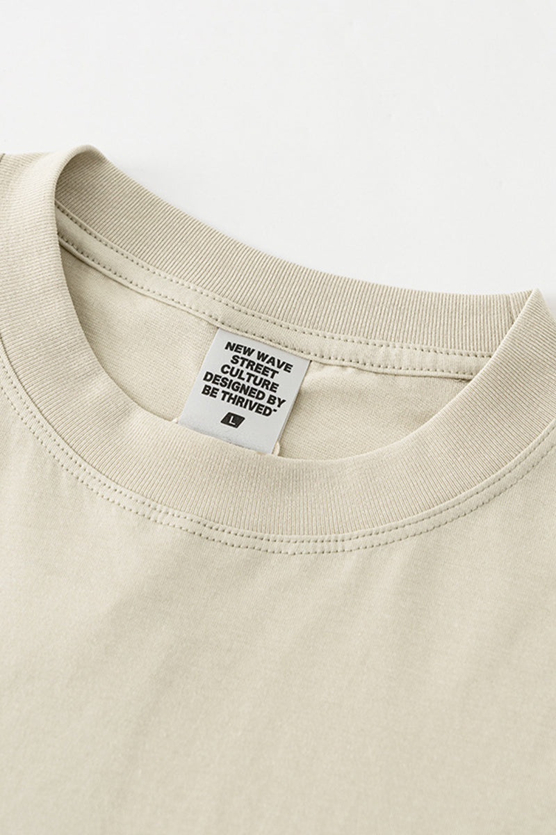 Solid color short sleeves