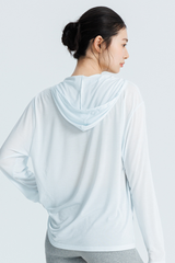 Women's Summer Lightweight Breathable V-neck Sports Hoodie