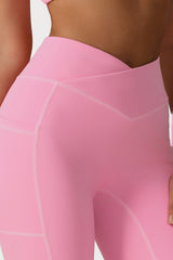 Women Naked Feel Yoga Set: Short Sleeve Top + Flared Pants