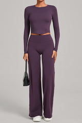 Women Naked Feel Flared Yoga Set