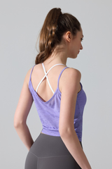 Women's Sweat-Wicking Breathable Side-split Yoga Tank Top