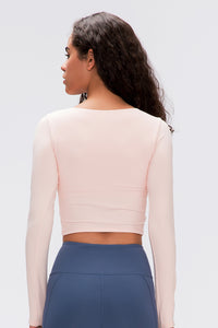 Women'S Yoga Slim Fit Long Sleeved Thumbhole