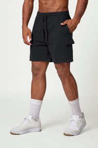 Men's Drawstring Side Pocket Solid Sports Shorts