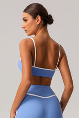 Women Classic Contrasting Color High Support Sports Bra