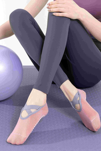 Women's Silicone Non-Slip Cross-Strap Pilates Yoga Socks