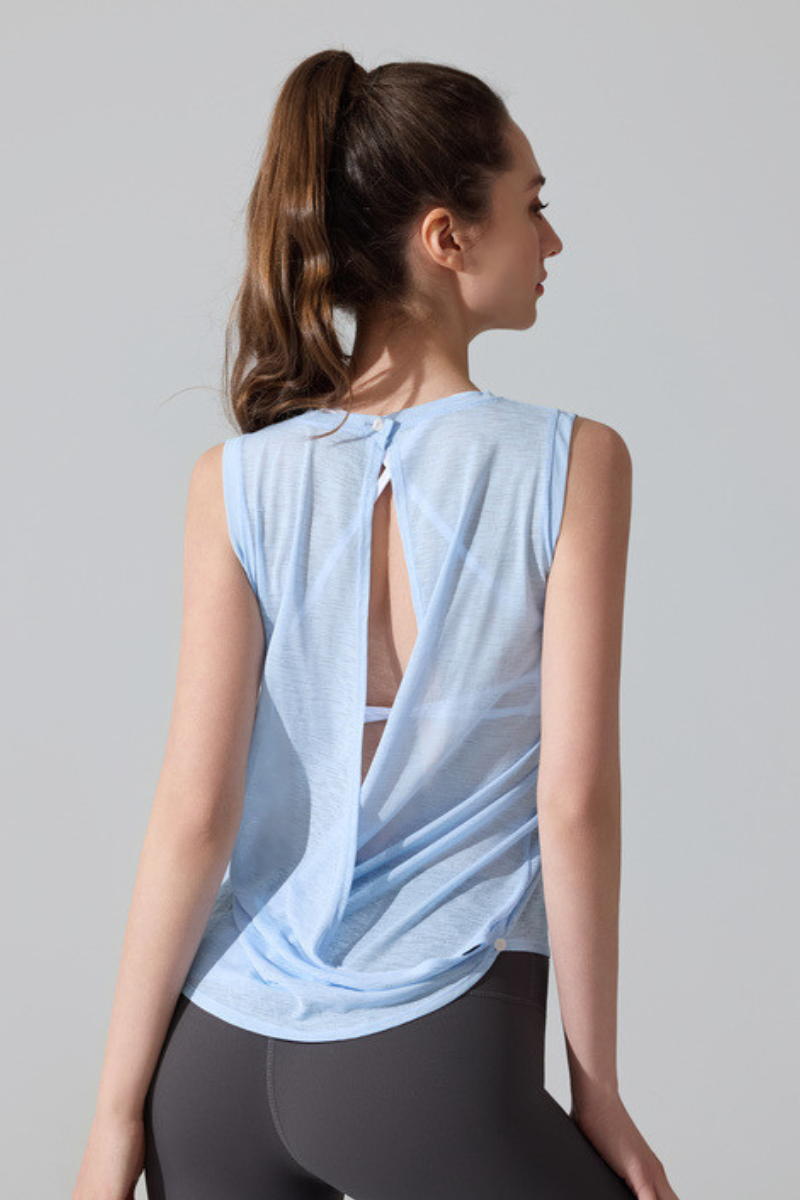 Women’s Semi-Sheer Breathable Quick-Dry Sports Tank Top