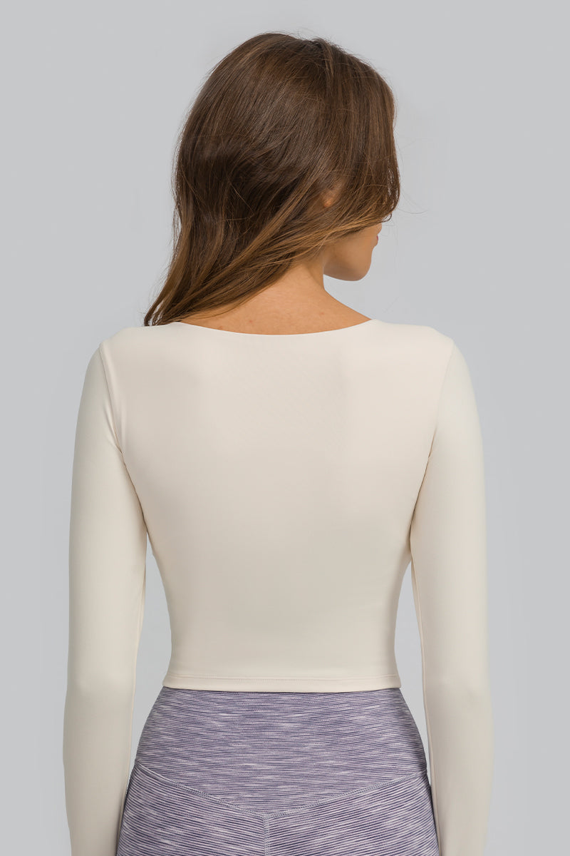 Women'S Yoga Slim Fit Long Sleeved Thumbhole