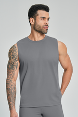 Men's Brushed Round-Neck Casual Sports Tank Top