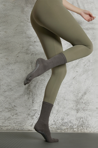 Women's Crew Length Yoga Grip Five-Toe Socks