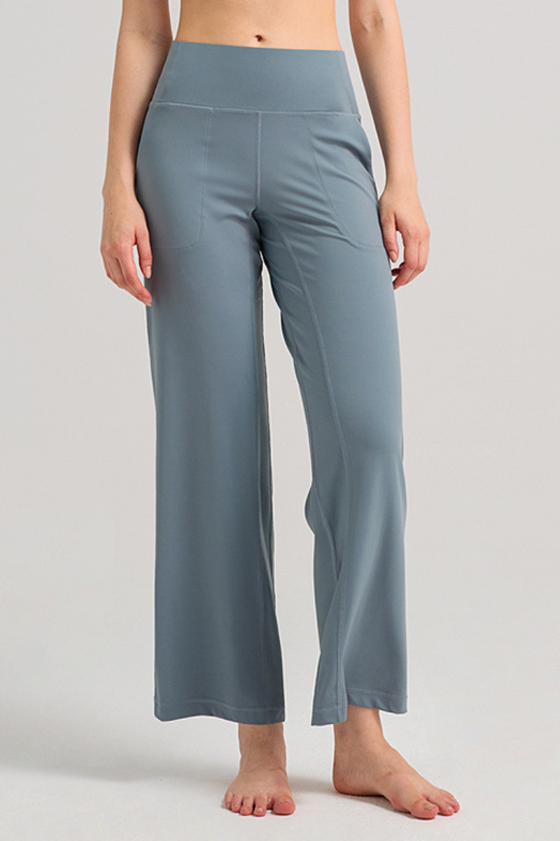 Women's Summer High-Waist Wide-Leg Sports Yoga Pants