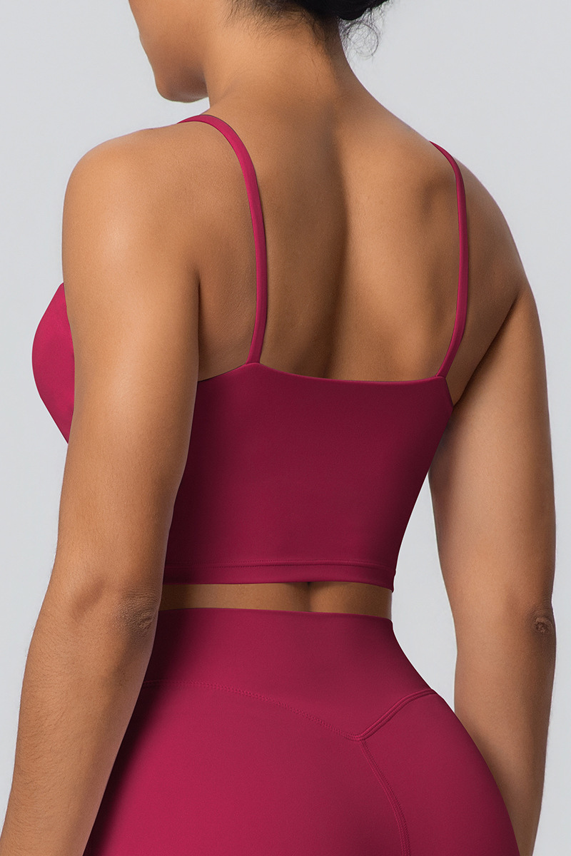 Women's Athletic U-neck Slim Shoulder Strap Bra