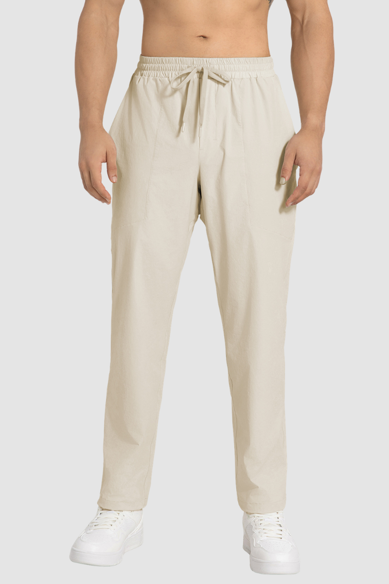 Men's Athletic Drawstring Side Pocket Breathable Pants