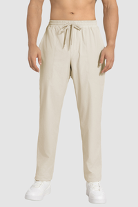 Men's Athletic Drawstring Side Pocket Breathable Pants