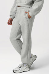 Women Hi-Waist Cuffed Sport Sweatpants