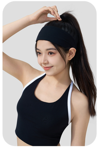 Women's solid color sports headband