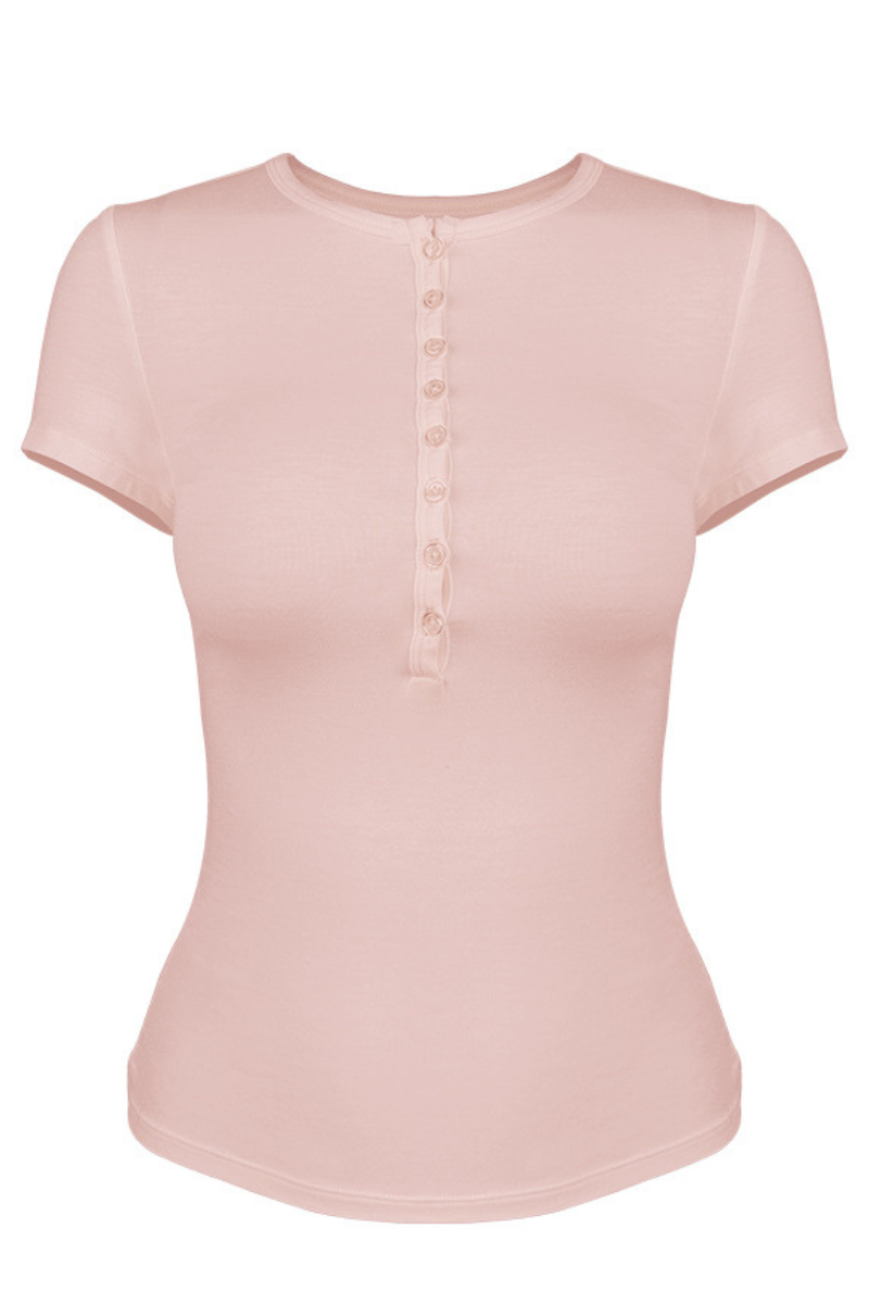 Women's Short-Sleeve Henley Tee
