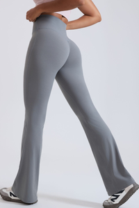 Women’s high-waisted  flare pants.