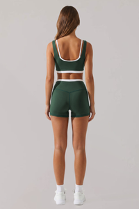 Women's Faux Two-Piece Bra And Shorts Sports Yoga Sets
