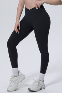 Women's Athletic Cross-Waist High-Elasticity Leggings
