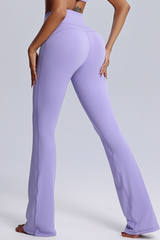 Women's High-waist Crisscrossed Waistband Yoga Flarepants