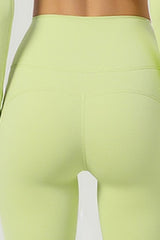 Women's Athletic Solid High-Waist Yoga Leggings