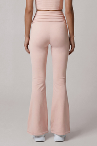 Women's Athletic High Rise Pleated Slim Fit Flared Pants