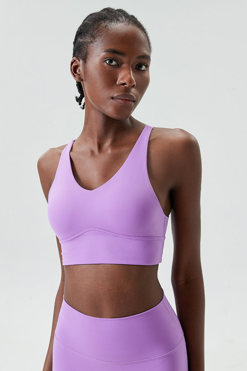 Back cross sports bra