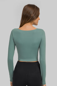 Women'S Yoga Slim Fit Long Sleeved Thumbhole