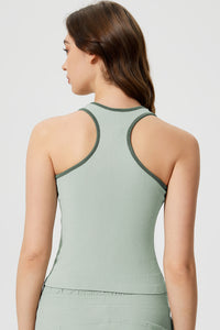 Women Sleeveless With Chest Pad Shock Slim Thin Yoga Fitness Exercise Tank Tops