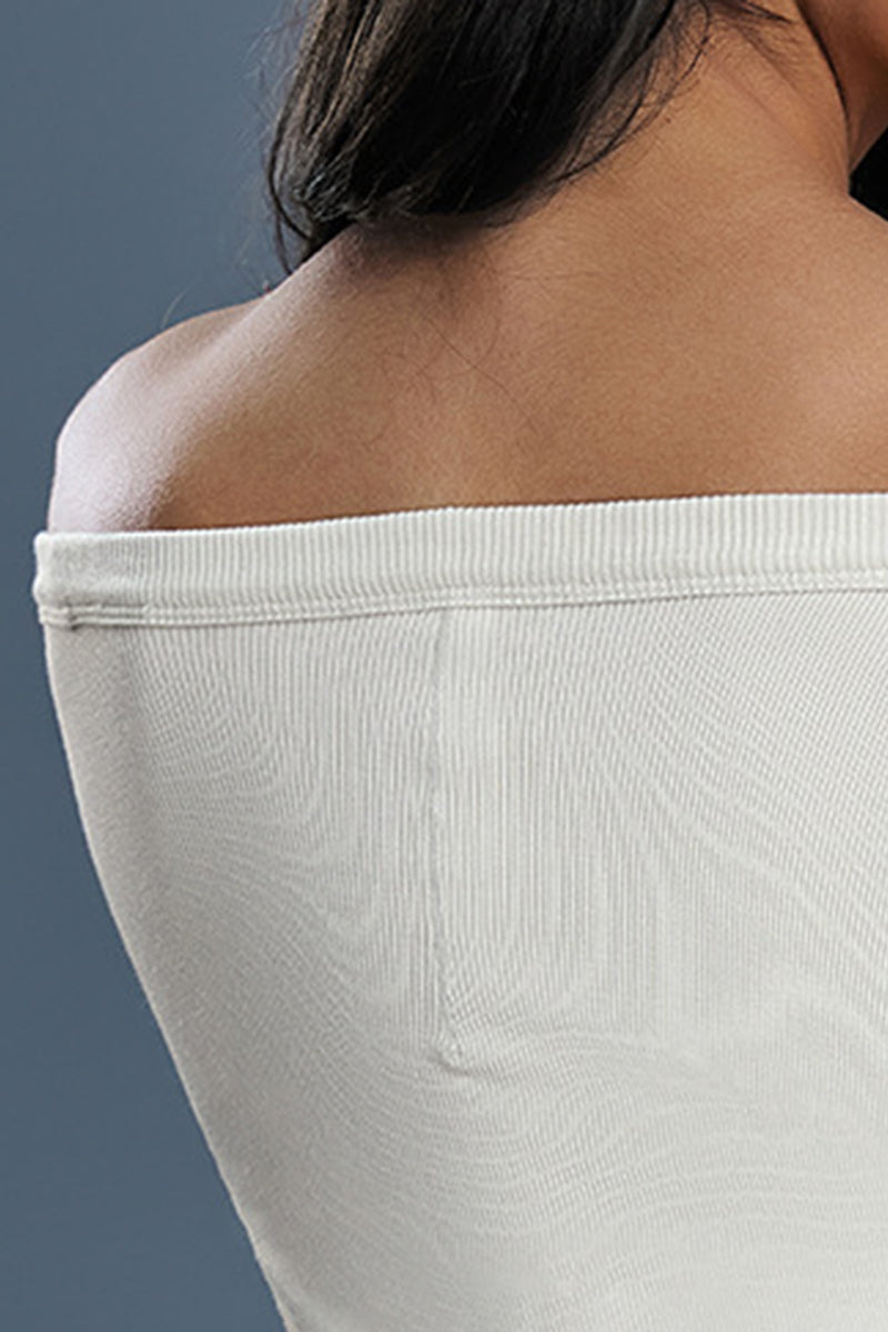 Women Modal Yoga Off Shoulder Long Sleeve Workout Top