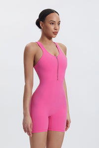 Women'S Zippered Sleeveless Fitness Dance Bodysuit